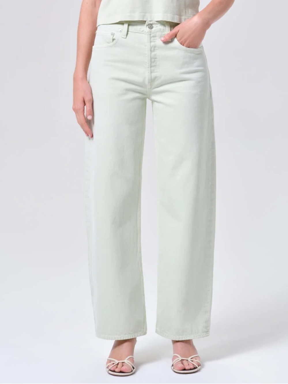 Agolde Women’s Arc Loose Wide Crop Denim Jeans